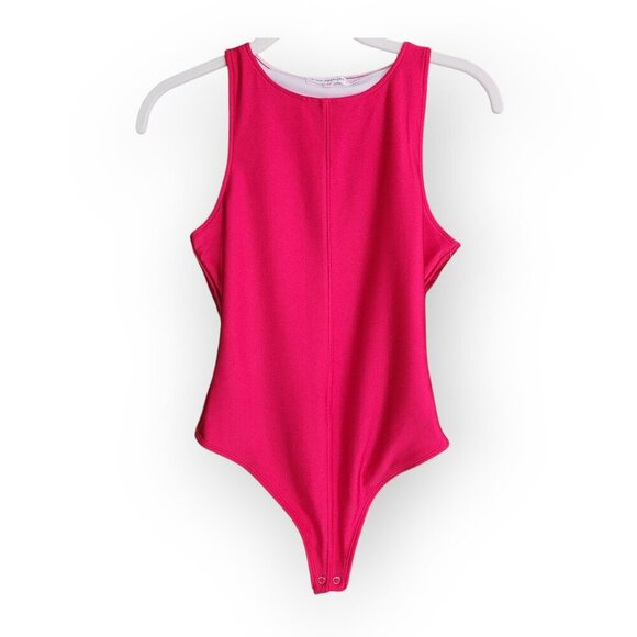 Good American High Neck Fuchsia Bodysuit Size XS NWT - Picture 2 of 7